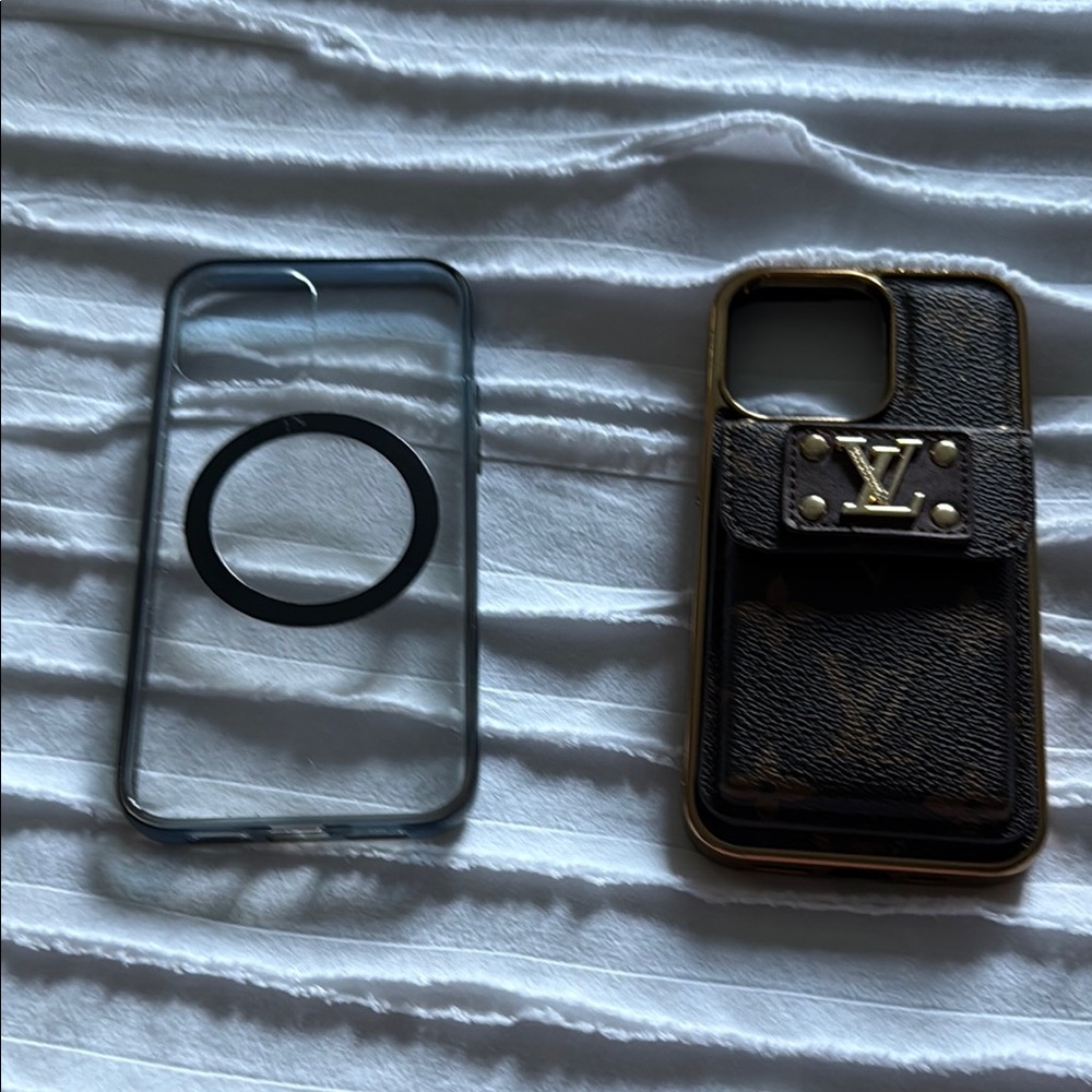 Louis Vuitton Black and Gold Protective Phone Case
